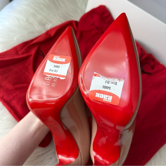 NWOB Christian Louboutin Pigalle Follies Pointed Toe Nude Pump Sz 39.5 - Picture 4 of 16